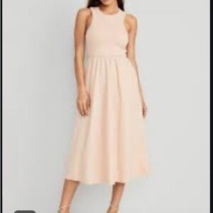 Old Navy Mixed Media Fit & Flare Midi Dress